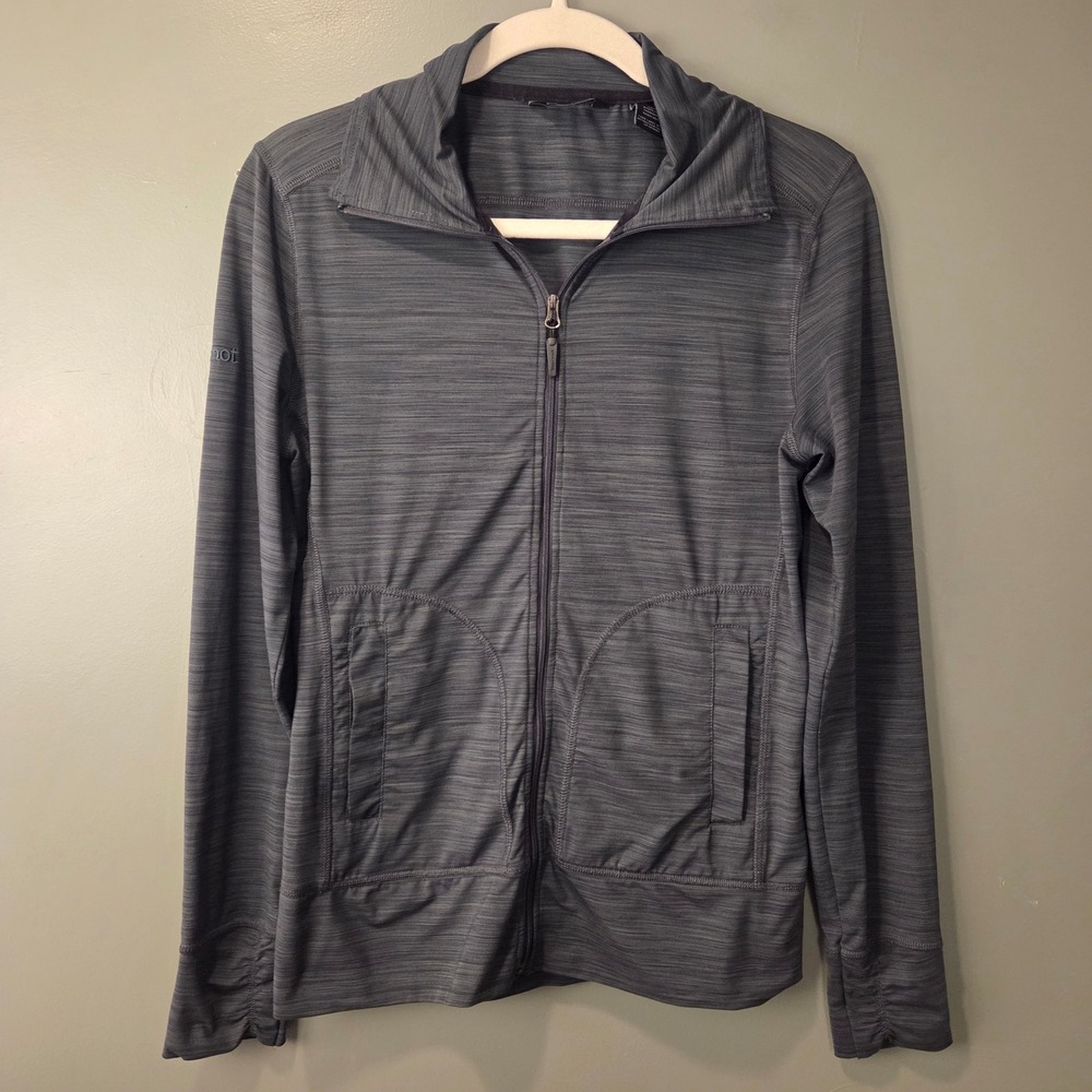 Marmot Women's Full Zip Lightweight Hoodie Gray Size S Active Casual Performance